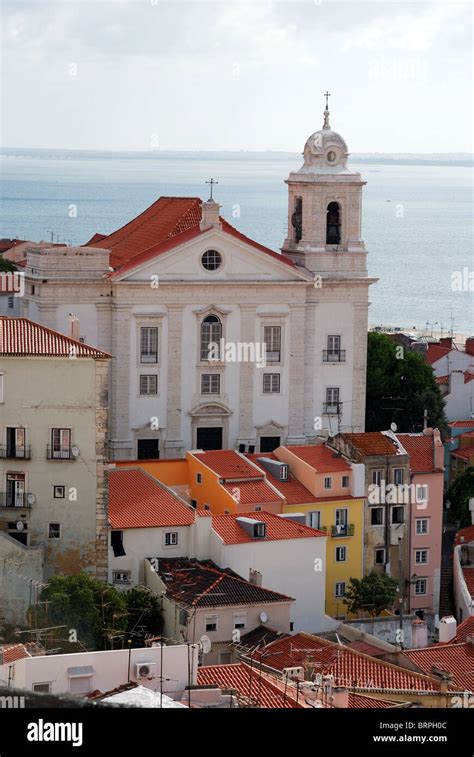 Miradouro De Santa Luzia Alfama Lisbon Portugal Viewpoint Terrace