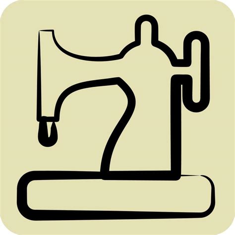 Icon Sewing Machine Suitable For Education Symbol Hand Drawn Style