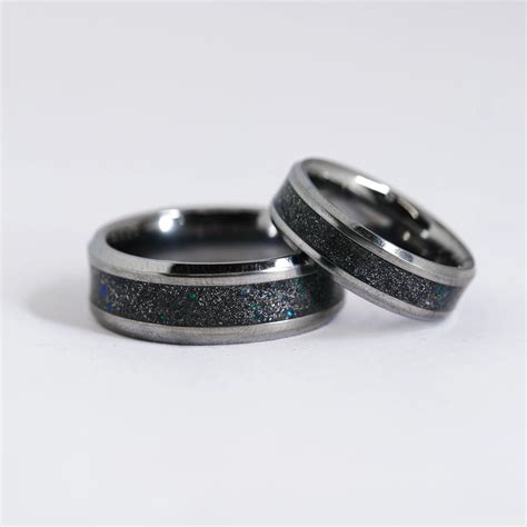 Matching Star Dust™ Wedding Ring Set In Tungsten Patrick Adair Designs