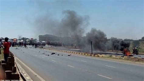 Police Forced To Intervene After Chaos Erupt On Thika Road Photos