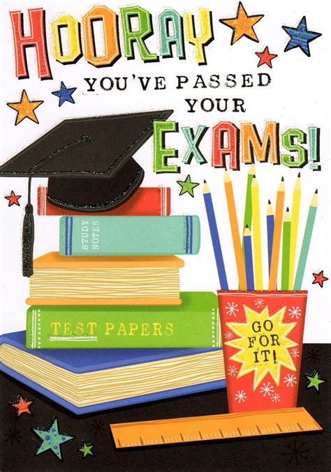 Hooray You Ve Passed Your Exams Greeting Card Cards Love Kates