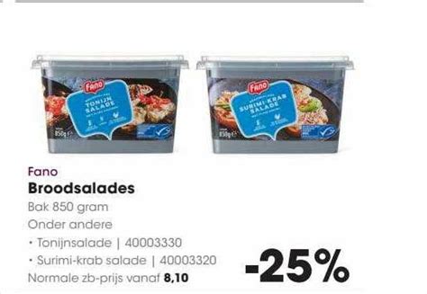 Fano Broodsalades Aanbieding Bij Hanos Folders Nl