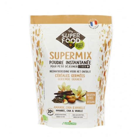 Supermix Pentru Micul Dejun Cu Migdale Chia Si Vanilie Bio 350g