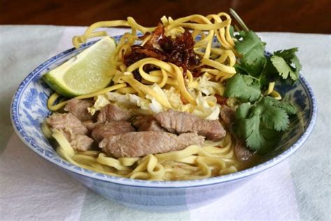 Burmese Khow Suey Pork Coconut Noodle Soup Recipe