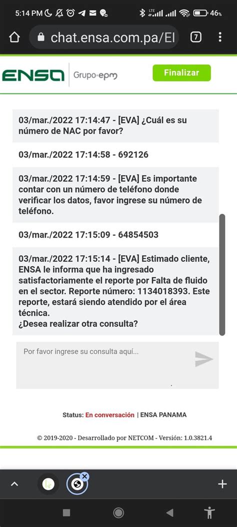 ENSA Grupo EPM on Twitter Buenos días estimado cliente gracias