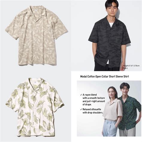 Jual Uniqlo Kemeja Kerah Terbuka Open Collar New Original Shopee