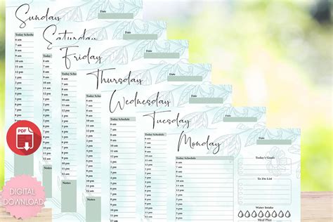 Weekly & Daily Checklist Fillable PDF Graphic by Smokecloud · Creative Fabrica