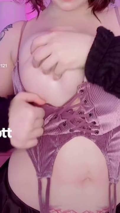 Cute Short Hair Brunette Shows Her Unreal Good Looking TikTok Boobs FYPTT