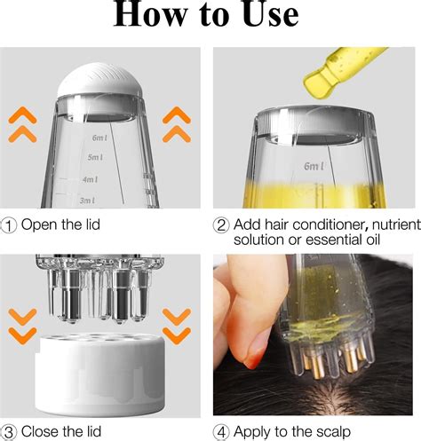 Hair Oil Applicator Bottle For Scalp Oil Smooth Root Comb Applicator