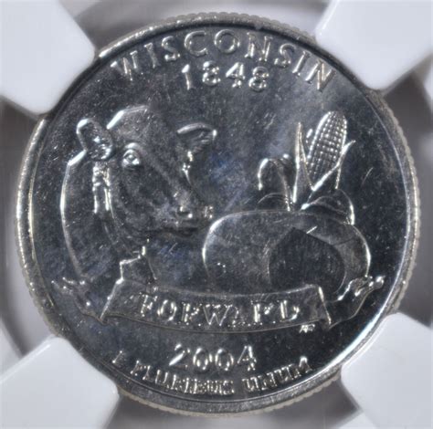 2004-D WISCONSIN QUARTER NGC MS-61