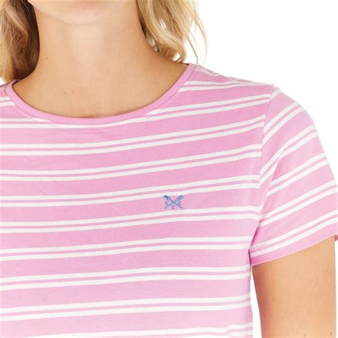 Buy Crew Clothing Womens Stripe T Shirt Mauve