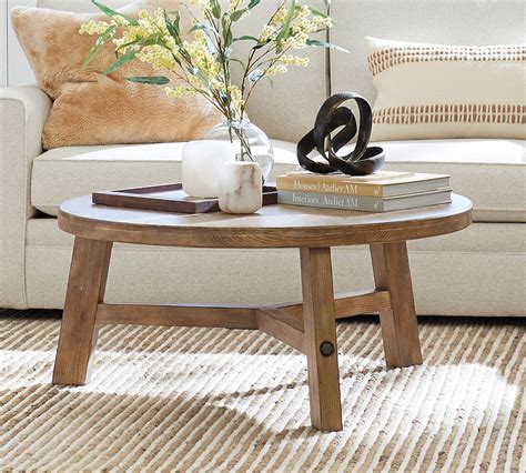 Rustic Farmhouse Round Coffee Table 44 Pottery Barn