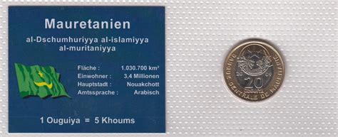 Mauretanien Mauritania Coins Set Ouguiya Al Muritaniyya