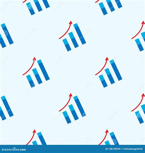 Arrow Move Up Symbol Seamless Pattern Growing Graph Ilustra O Stock