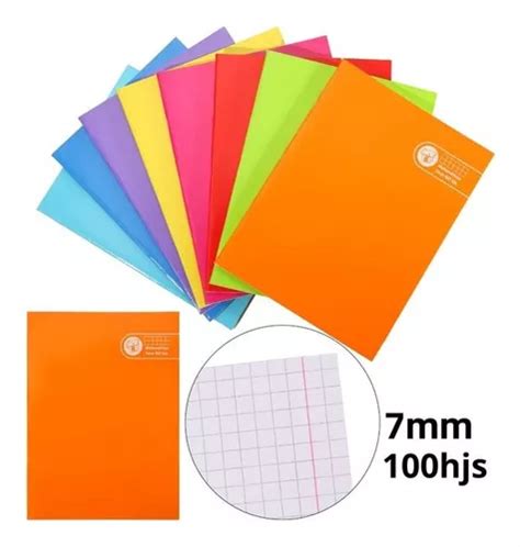 Pack 8 Cuadernos College 7mm Cuadro Grande 100hojas Arte Top Cuotas