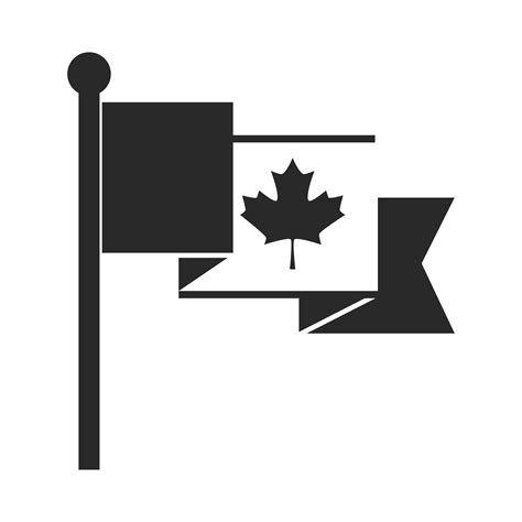 canada day canadian flag maple leaf national sign silhouette style icon ...