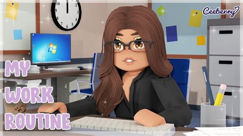 My Work Routine Bloxburg Roleplay Vlog Youtube