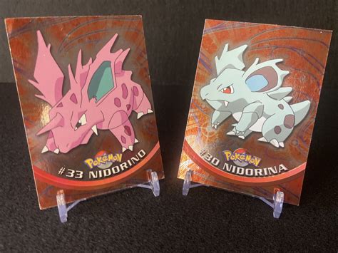 Nidorina Nidorino Topps Pokemon Card Foil Ebay