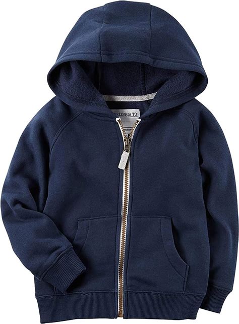 Carters Boys Classic Fleece Zip Up Hoodie Clout