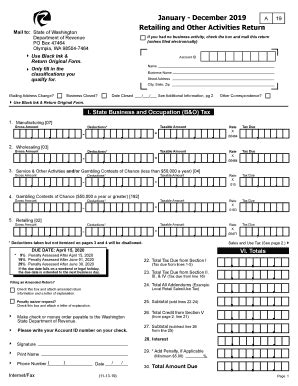 Fillable Online Dor Wa Fillable Online Mail To State Of Washington Fax