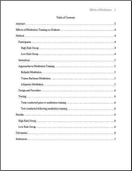 👍 Apa 6th edition table of contents template. APA Style 6th Edition ...