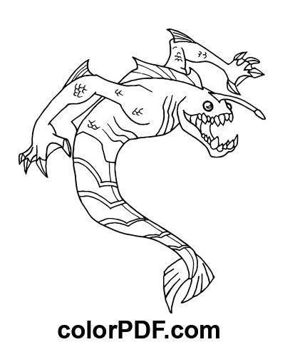 Ripjaws From Ben Omniverse Coloring Pages And Books In Pdf