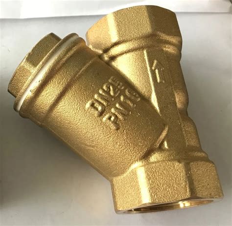 China Check Valve Factory Nickel Surface Brass Y Shape Filter Strainer