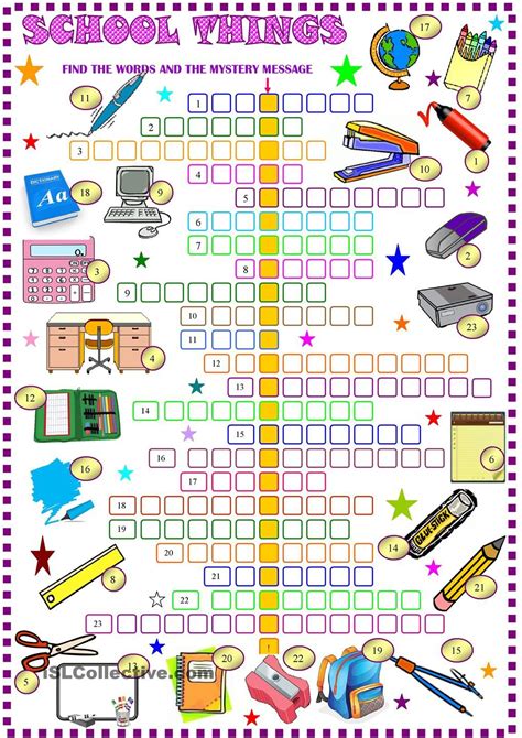 Printable English Vocabulary Crossword Puzzle Printable Crossword Puzzles