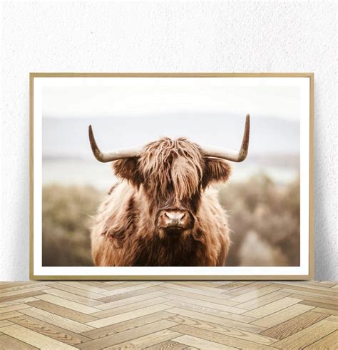 Highland Cow Print Digital Download Farm Animal Print Etsy Highland