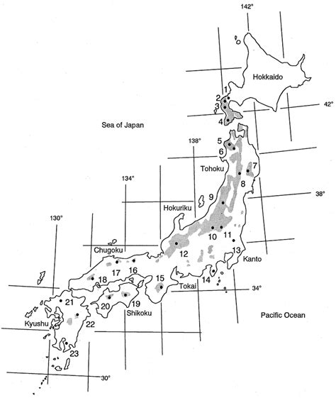 Present Distribution Of Fagus Crenata Forests Dots Identify Sample