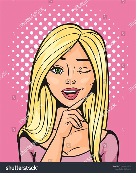 Sexy Blonde Woman Comic Pop Art Stock Vector Royalty Free 1653518935