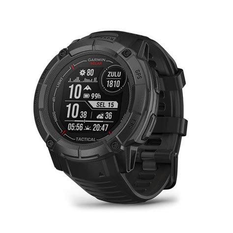 Instinct 2X Solar Jam Tangan GPS Tenaga Surya Tactical Black