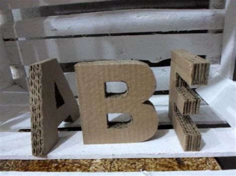 Letras de Papelão Decorativas Como Fazer Artesanato Passo a Passo