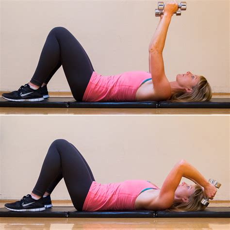 Lying Triceps Extension Simple Workouts Popsugar Fitness Photo 9