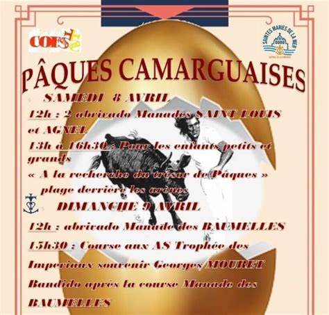 Pâques Camarguaises 2023 aux Saintes Maries Le progamme