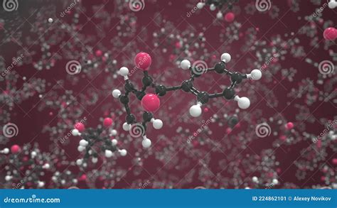 Molecule Of Benzil Conceptual Molecular Model Conceptual Looping 3d Animation Stock Video