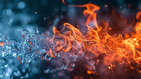 Vibrant Depiction Of The Contrast Between Fire And Ice Wallpaper Cold