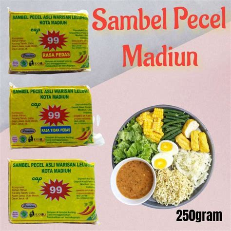 Promo Sambel Pecel Madiun Rasa Sedang Cap Bumbu Kacang Instan Resep