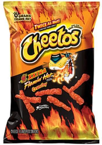 Cheetos Crunchy Cheese Flavored Snacks Xxtra Flamin Hot Brand Flavor Oz Nutrition