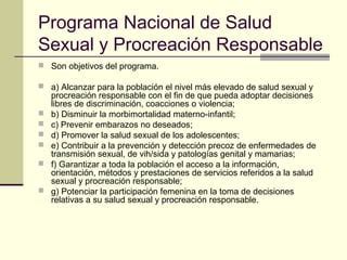 Salud Sexual Y Procreacion Responsable Ppt