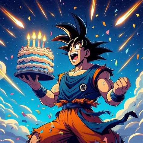 Pin De Nanou En G Teau Dragon Ball Goku Feliz Feliz Cumplea Os Goku