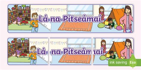 Pyjama Day Display Banner Gaeilge Kindergarten Twinkl