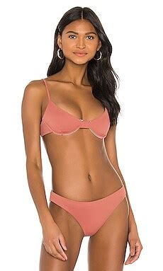 Beach Riot Camilla Bikini Top In Rust Revolve