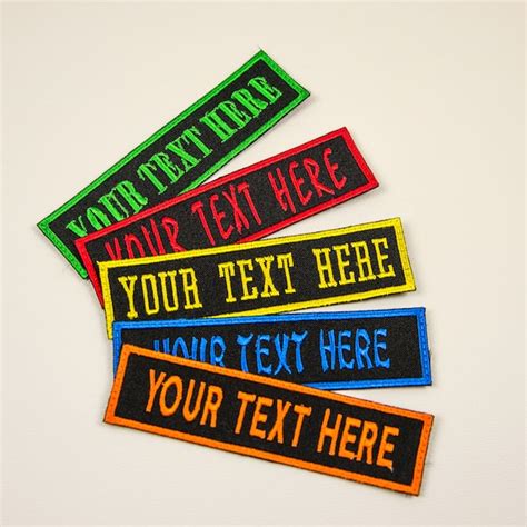 Custom Name Embroidered Patch Velcro Etsy