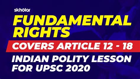 Fundamental Rights Indian Polity Upsc Video Lessons Youtube