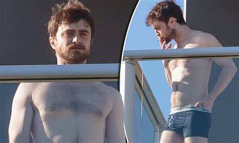 Daniel Radcliffe Enjoys A Cigarette In His Underwear On His Hotel