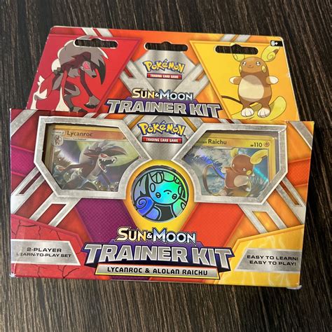 Factory Sealed Pokemon Tcg Sun And Moon Trainer Kit Lycanroc And Alolan Raichu 820650802102 Ebay