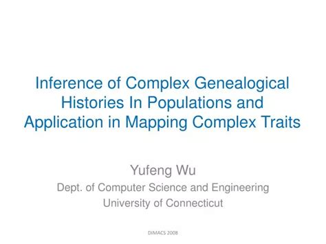 Ppt Yufeng Wu Dept Of Computer Science And Engineering University Of