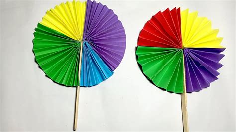 How To Make A Paper Fan Origami Fan YouTube