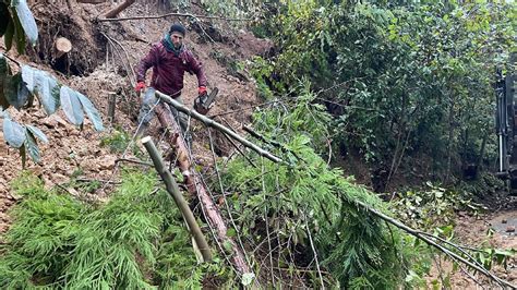 Rize de heyelan nedeniyle 2 köy yolu ulaşıma kapandı